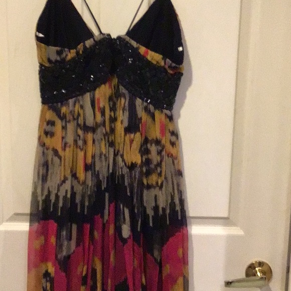 💕Host Pick💕NWOT Marchesa notte silk multi coloured evening gown - Picture 11 of 11